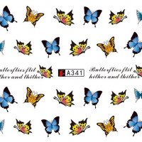 A341 пеперуди татос ваденки водни стикери маникюр, снимка 1 - Продукти за маникюр - 29468208