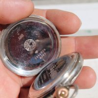 Швейцарски джобен сребърен часовник ''Zenith'' 52 мм, снимка 7 - Антикварни и старинни предмети - 38333626