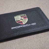 Качественно черно кожено портмоне органайзер с емблрма и надпис Порше  Porsche, снимка 2 - Аксесоари и консумативи - 35626844