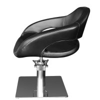 Фризьорски стол в черно T54 с просторна седалка, снимка 4 - Фризьорски столове - 42874724