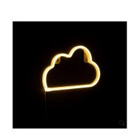 Нощна лампа за стена, LED, неоново осветление облаче, с USB 29.5x18.3cm, снимка 2 - Лампи за стена - 42626074