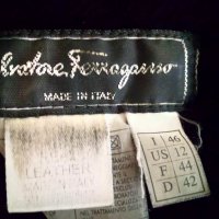 Кожено яке, Salvatore Ferragamo, IT 46, черно, снимка 5 - Якета - 42195480