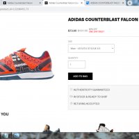 ADIDAS COUNTERBLAST FALCON INTERIOR Размер EUR 38 2/3 / UK 5 1/2 маратонки 64-12-S, снимка 2 - Детски маратонки - 36771559