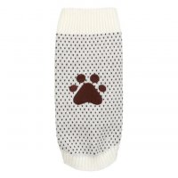 Пуловер за домашни любимци Бял плетен , снимка 1 - За кучета - 30881111