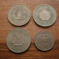 Лот германски юбилейни монети 20 марки 1971 и 1972, 2 марки 1990, снимка 3 - Нумизматика и бонистика - 42086725