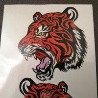 Временна татуировка - 2 тигъра в оранжев, черен и бял цвят, снимка 5 - Други - 42304888