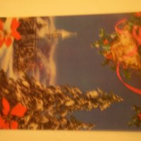 стара коледна новогодишна зимна картичка  стерио ЯПОНИЯ , снимка 2 - Колекции - 38865069