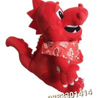 Плюшен червен дракон , снимка 1 - Плюшени играчки - 42480201