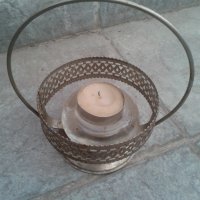 стара кошничка свещник, снимка 1 - Други ценни предмети - 44152374