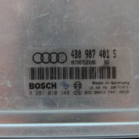 Моторен компютър Audi A6 C5 (1997-2005г.) 4B0 907 401 S / 0 281 010 148 / 4B0907401S / 0281010148, снимка 2 - Части - 38419323