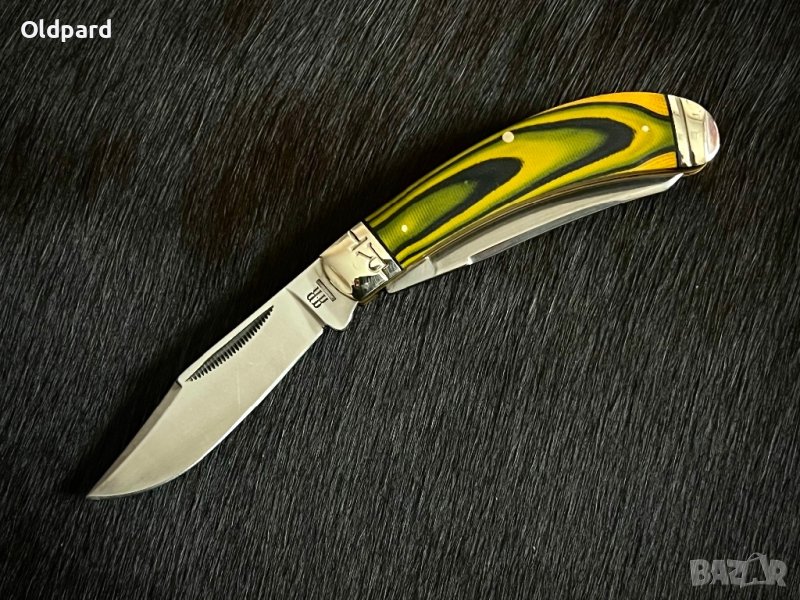 Колекционерски джобен сгъваем нож с два остриета RR Wasp Bow Trapper. (RR2261), снимка 1