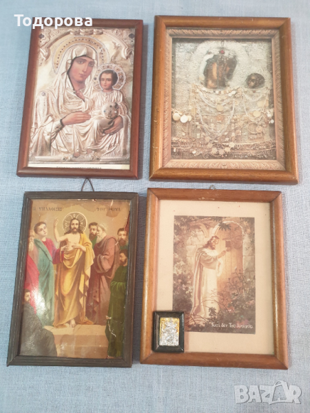 Лот 1- стари домашни икони - 4 броя, снимка 1