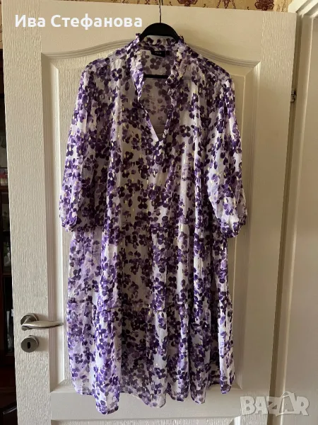 Нова феерична ежедневна елегантна рокля теменужки лилава теменужена нежност , снимка 1