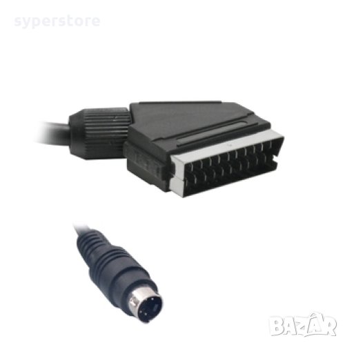 Кабел S-video към Скарт 1.5м Digital One SP01307 Cable SCART/SVHS М/М, снимка 1