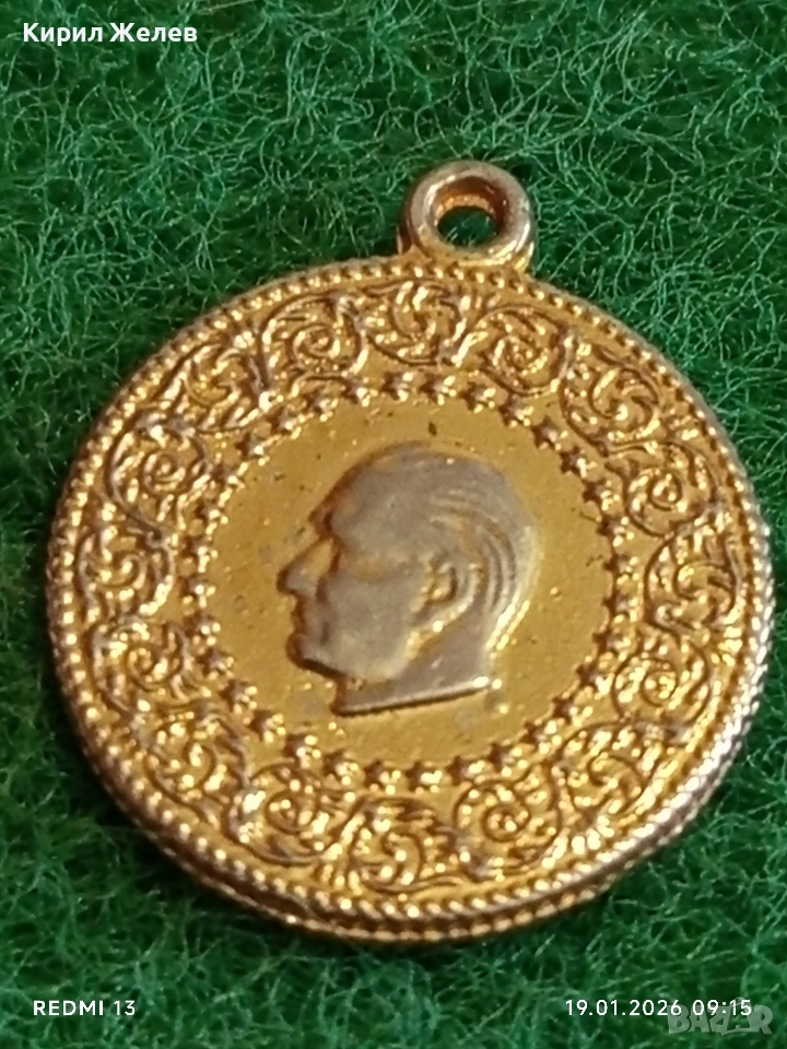 Медальон с лика и подписа на КЕМАЛ АТАТЮРК рядък за КОЛЕКЦИЯ ДЕКОРАЦИЯ 18704, снимка 1