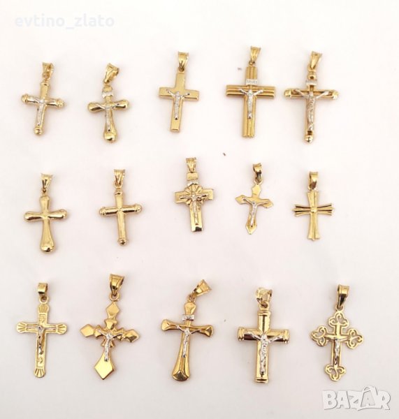 Златни кръстове и богородици 14к 585проба, снимка 1