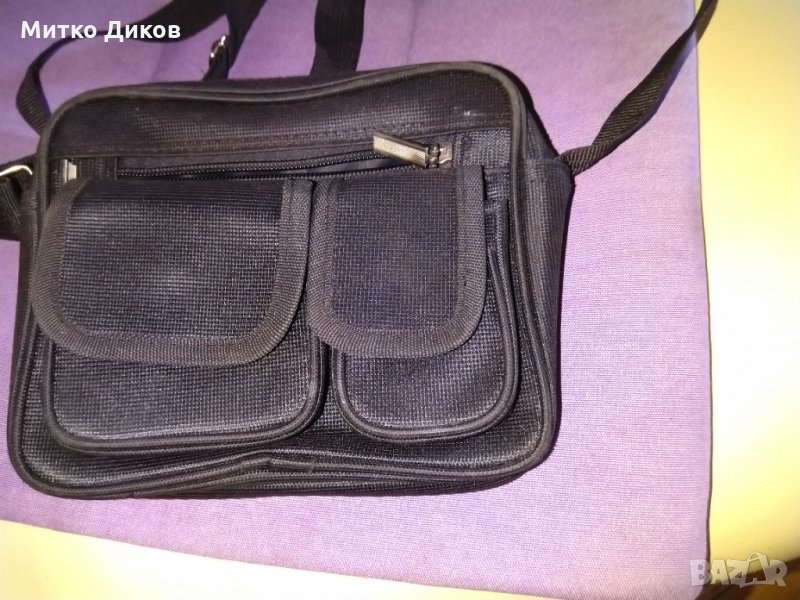 Чанта за през рамо промазан плат 18х15х5, снимка 1