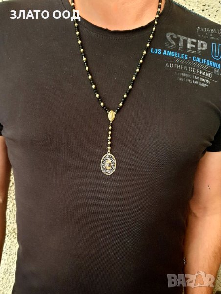 Златен синджир с медальон или с кръст ПРИЧАСТИЕ, снимка 1