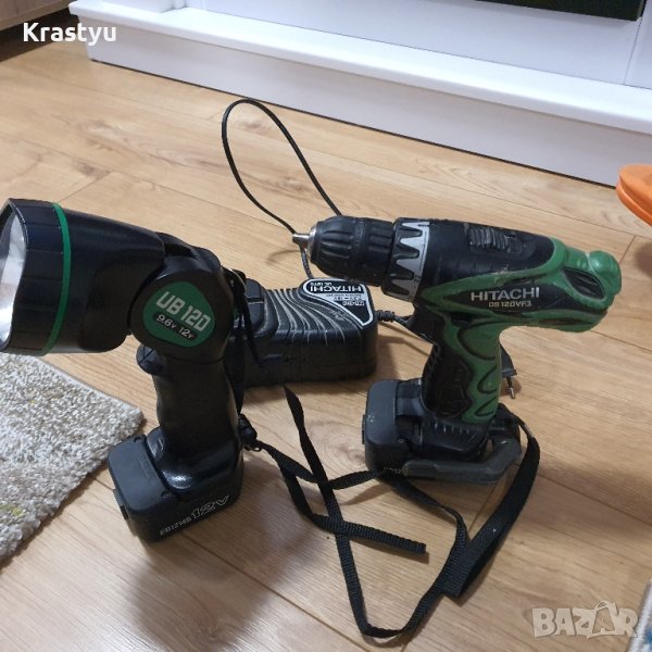 комплект винтоверт и фенер Hitachi , снимка 1