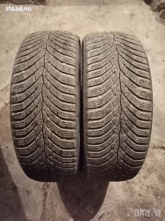 Продавам 2 броя зимни гуми 205.55.16 на 1 сезон дот 2021 Контентал , снимка 1
