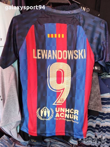 LEWANDOWSKI 2023 BARCELONA детски екип 44лв Екип + Топка 72лв, снимка 1