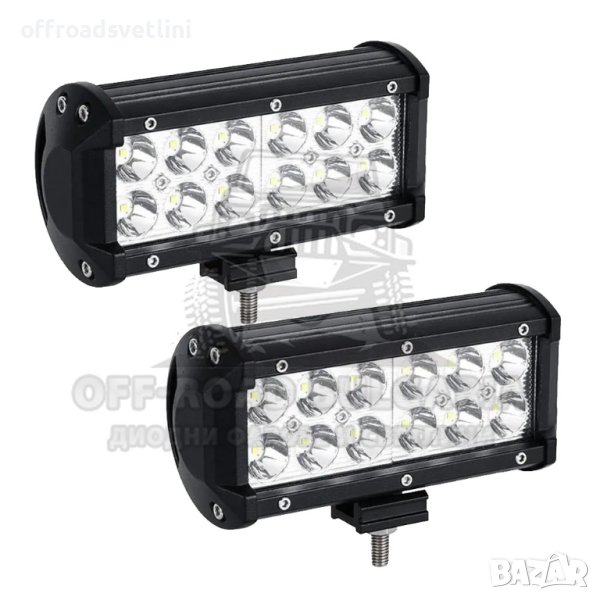 2 БРОЯ LED BAR БАР Прожектор 17 см 36W 12V/24V, снимка 1