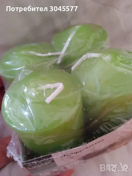 Свещи 4 броя вис.6 см, диам.4 см, снимка 1