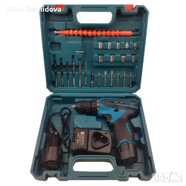 Акомулаторен Винтоверт с две батерии - Компелкт, снимка 1