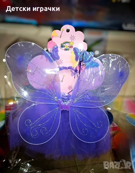 Детски комплект крила на пеперуда с пачка, снимка 1