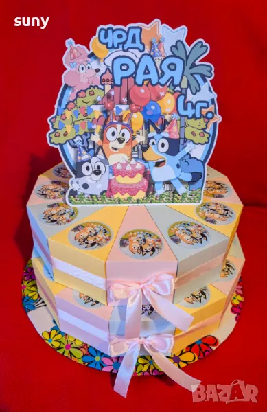 Картонена торта Блуи и Бинго, снимка 1