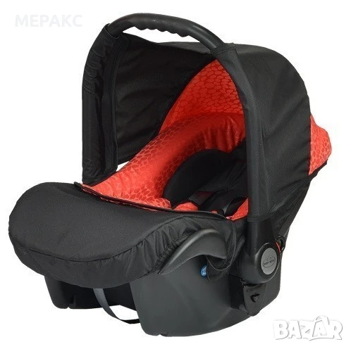 Бебешко кошче за кола Baby Merc Zipy - Черно и червено, снимка 1