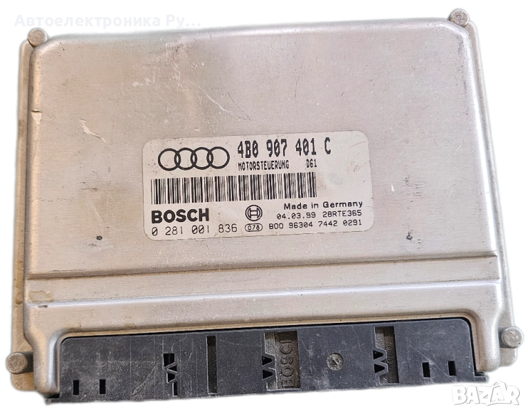 компютър AUDI A6 2.5 TDI AKN ,4B0 907 401 C, 4B0907401C, BOSCH ,0 281 001 836, снимка 1
