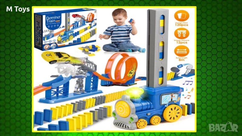 Интерактивно влакче с домино „Domino Train Set“, снимка 1