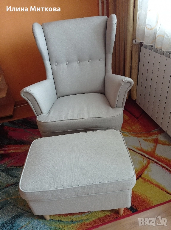 Кресло и табуретка STRANDMON, снимка 1
