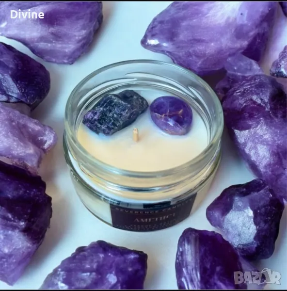 Свещ с аметист , снимка 1