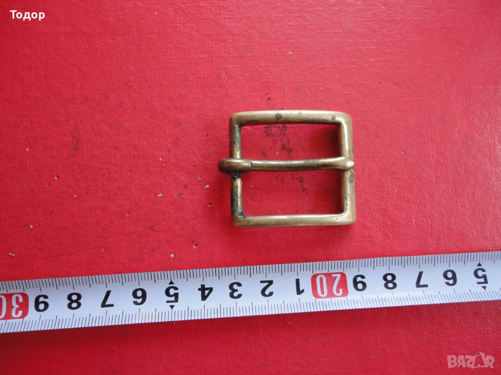 Старинна бронзова тока катарама за олан , снимка 1