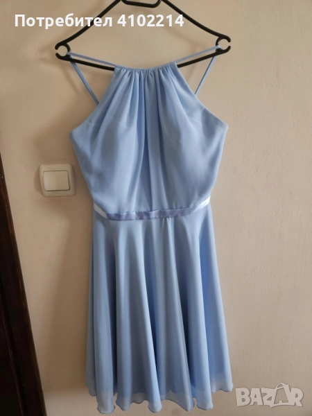 Светло синя официална рокля, снимка 1