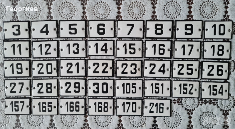 Емайлирани табели с номера, снимка 1