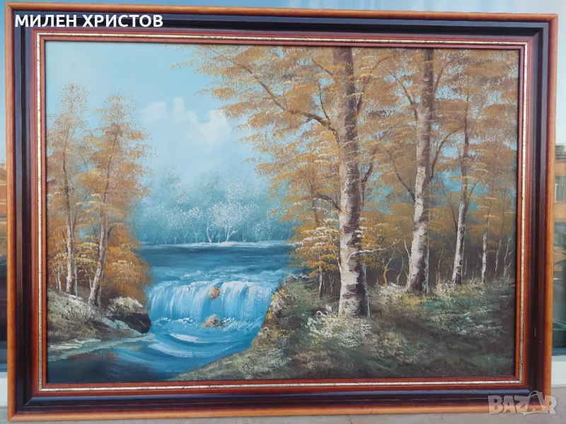 Голяма маслена картина-Авторска с подпис-размери 78см/58см, снимка 1