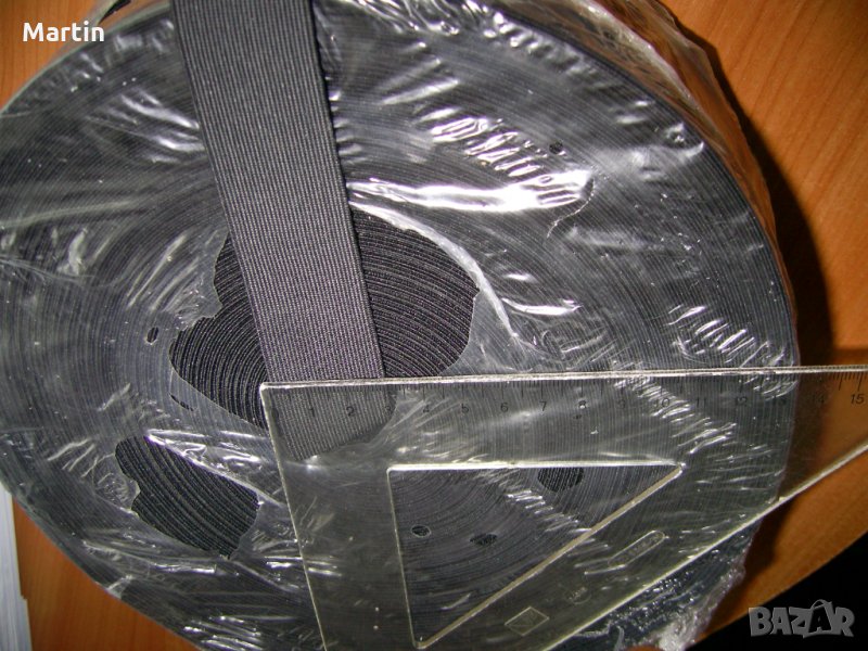 Плосък ластик 30 мм - черен, снимка 1