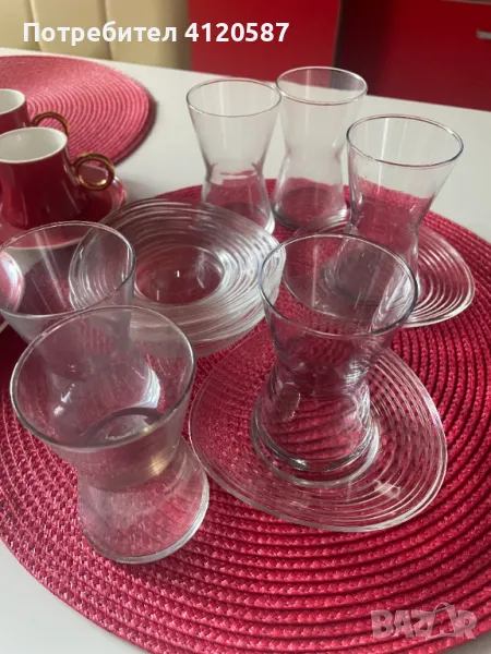 Турски сервиз за чай 12 части, снимка 1