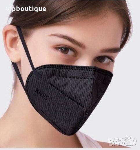 KN95 /FFP2 Черни и бели предпазни маски за лице , снимка 1