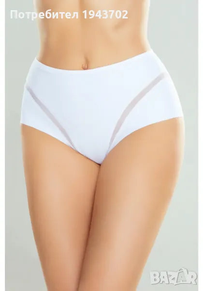 Бикини с висока талия в бял цвят VERNA, снимка 1