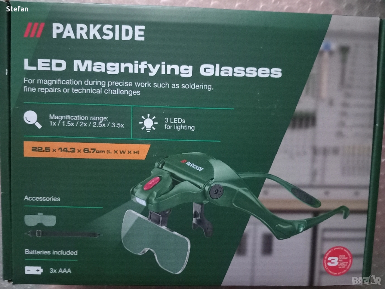 LED Очила с Лупа PARKSIDE, снимка 1