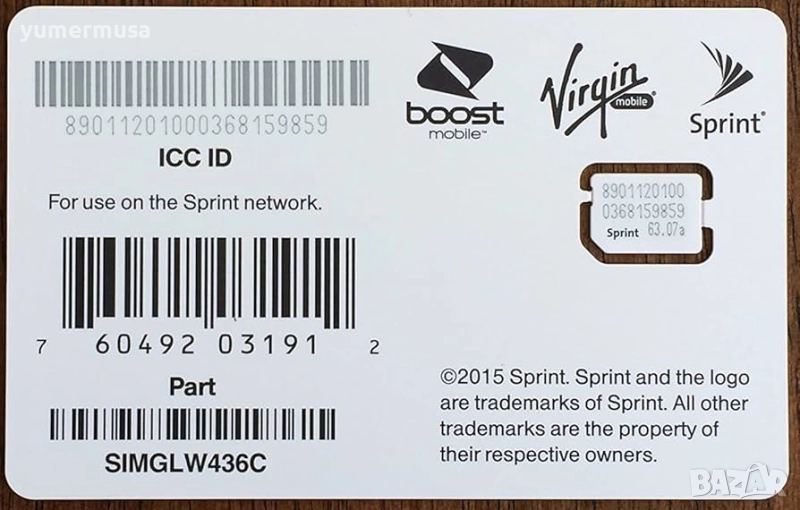 Купувам американска SPRINT сим карта, снимка 1