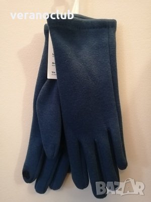 Дамски зимни ръкавици Сини текстил, снимка 1