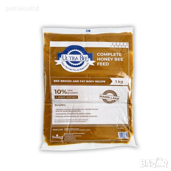 Храна за пчели по оригинална рецепта Mann Lake с Ultra Bee - 10% протеин, снимка 1