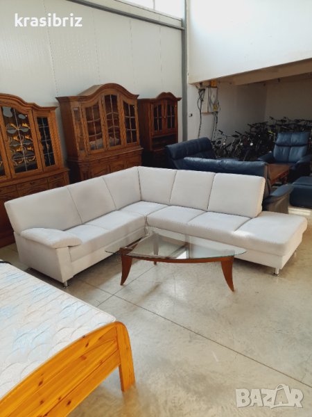 Ъглов Диван-"Алкантара"-внос от Германия!КАТО НОВ!, снимка 1