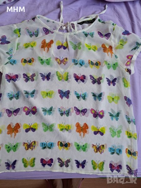 Нежна блузка с пеперуди, снимка 1