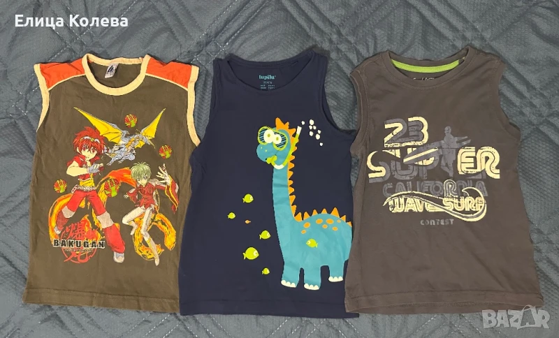 Лот от три потника за момче 116 см, снимка 1